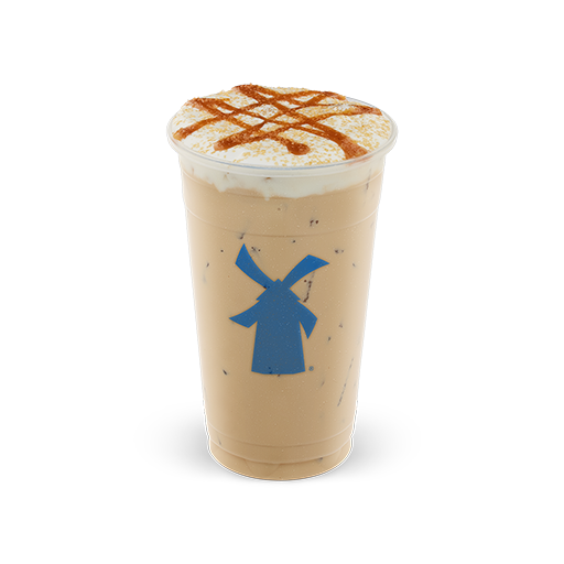 Espresso, Pumpkin & Salted Caramel Breve (Half-and-Half) w/ Soft Top®, Pumpkin Drizzle & Raw Sugar Sprinks